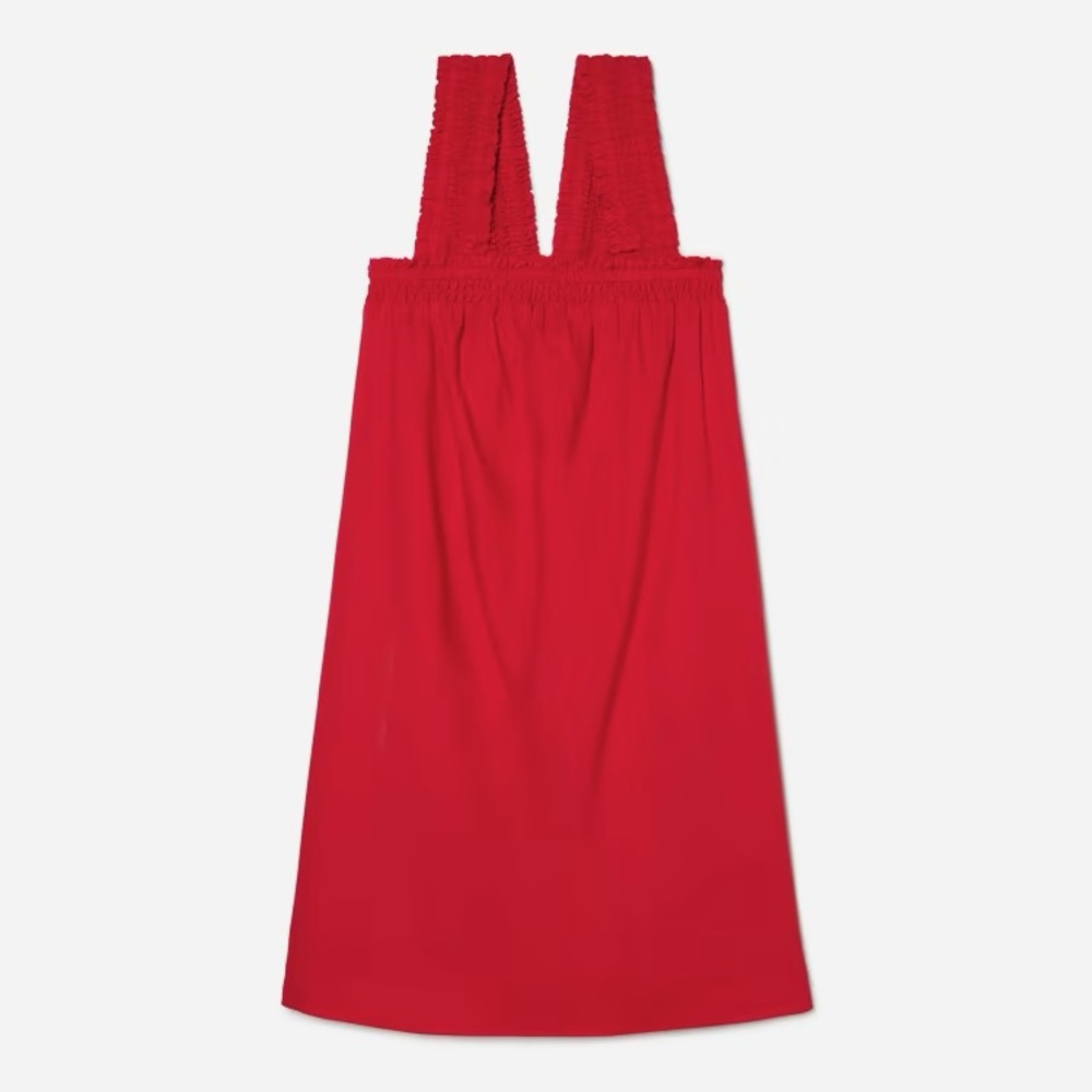 EVERLANE SMOCKED LINEN DRESS